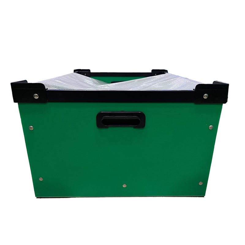 Förstärkt kant korrugerad plast Nestable Tote Box