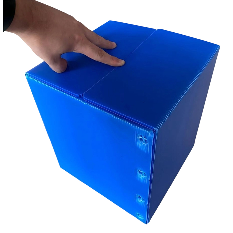 Fyrkantig stapelbar PP-korrugerad plastförvaringsbehållare