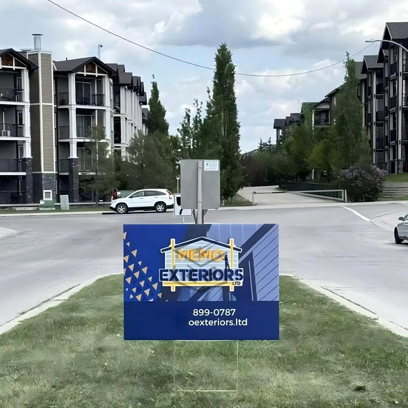 UV-beständig korrugerad plast Yard Sign