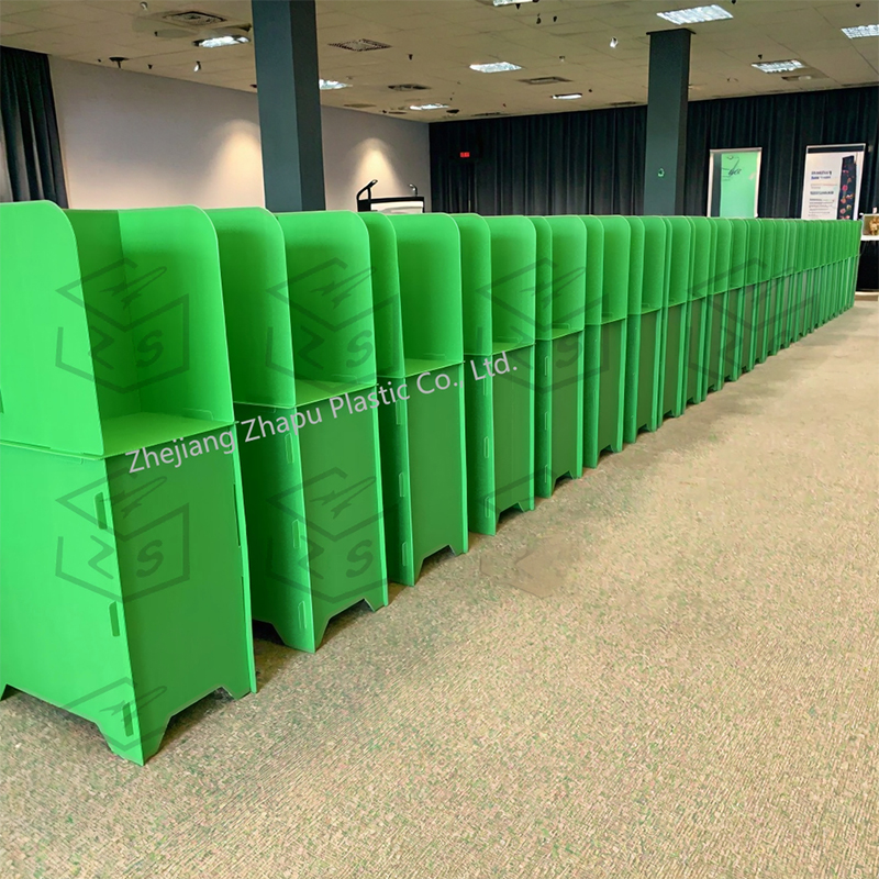 Vattentät Bärbar Sekretess Korrugerad Plast Val Stand